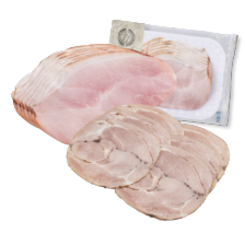 Gebraden varkensrollade of gegrilde kloosterham